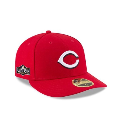 Cincinnati Reds Gorra | New Era MLB Postseason Side Patch Low Profile 59fifty Fitted Cap Mexico - Rojos